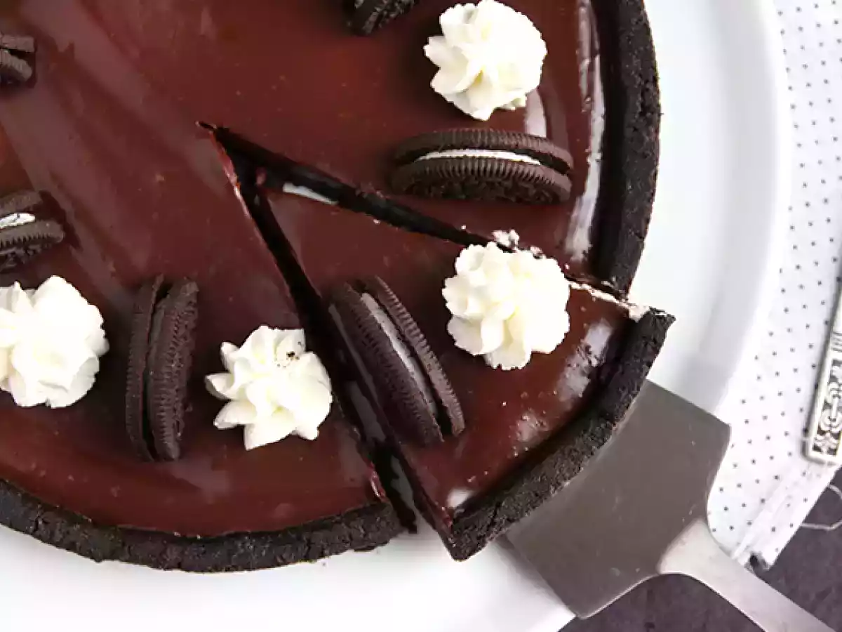 Tarte de CHOCOLATE com oreo (sem cozimento) - foto 5