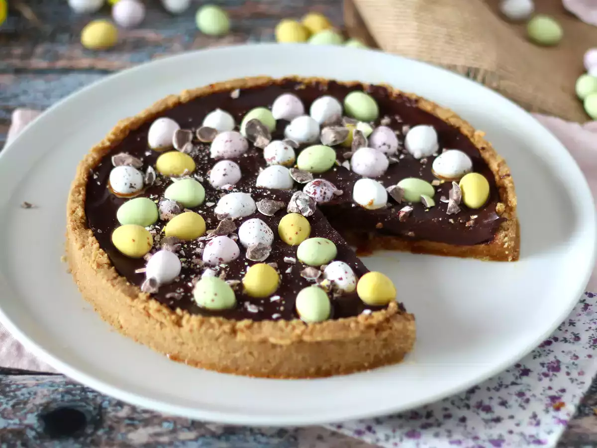 Tarte de chocolate e caramelo para Páscoa - foto 2