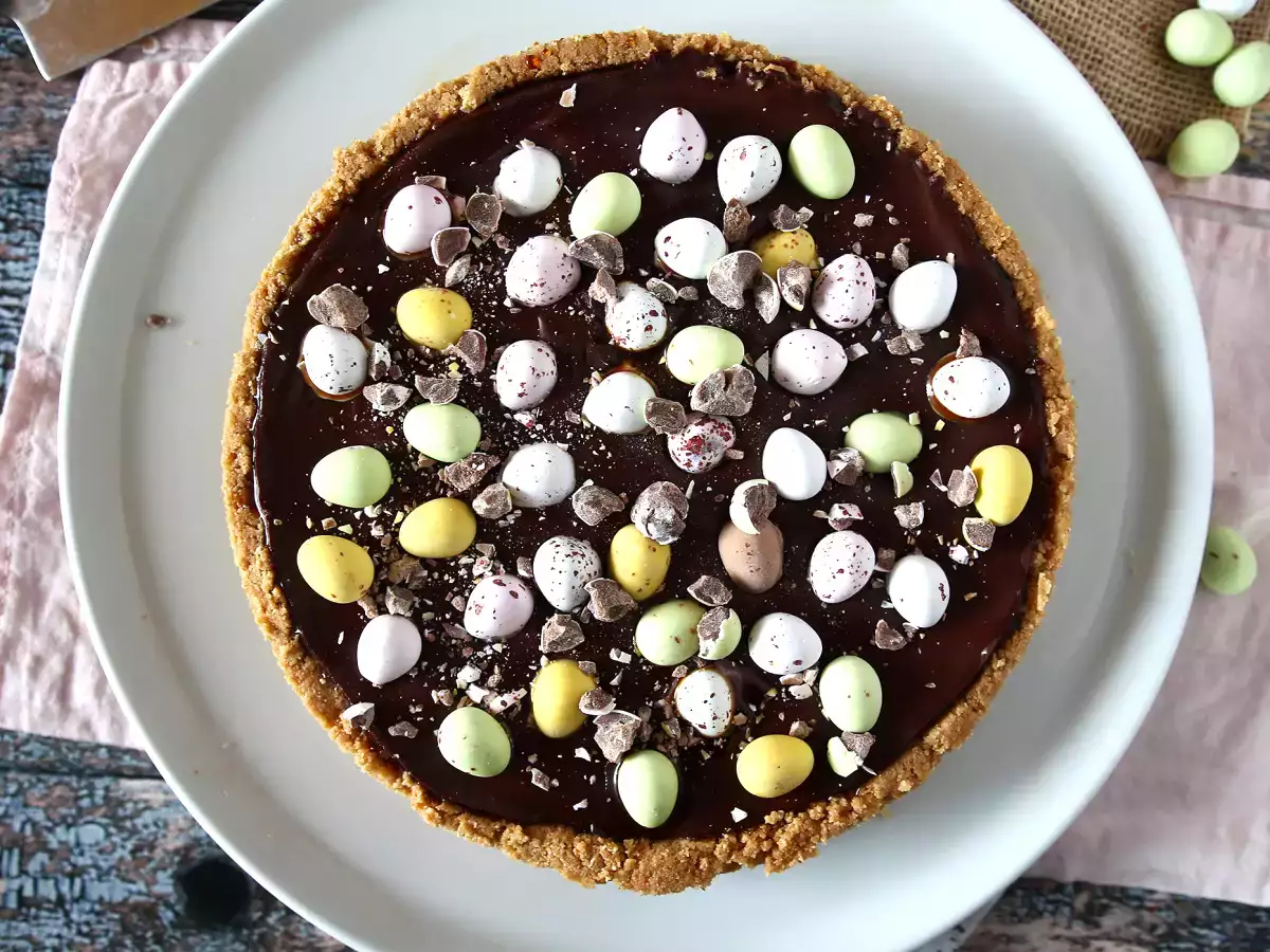 Tarte de chocolate e caramelo para Páscoa - foto 4
