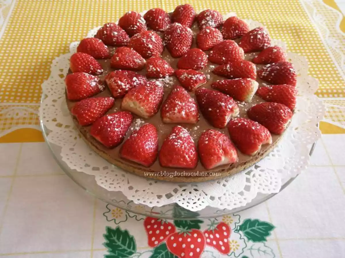 Tarte de Chocolate e Morangos