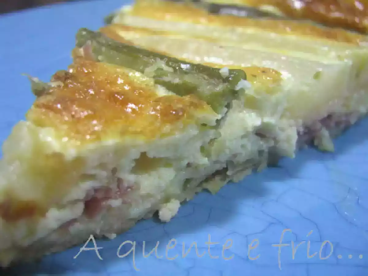 Tarte de Espargos e Presunto