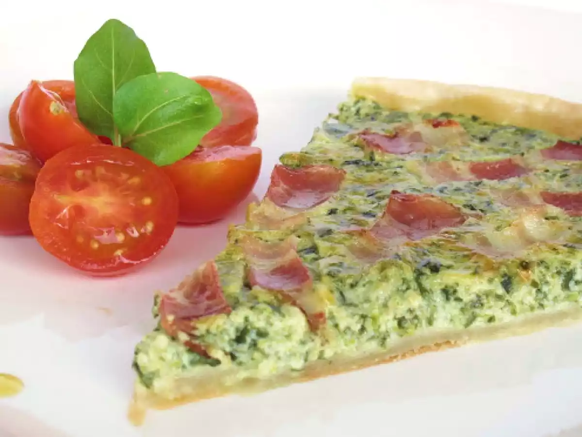 Tarte de Espinafres com Bacon