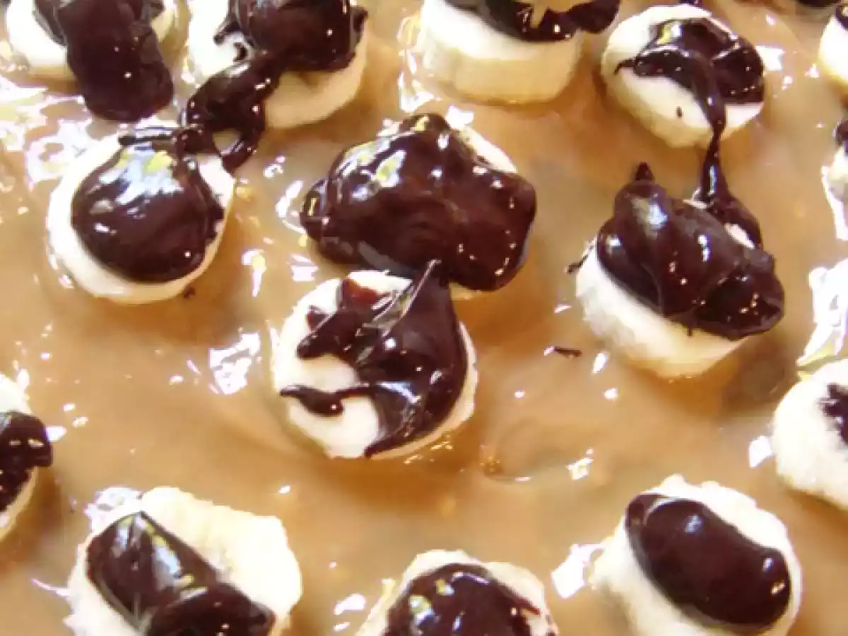 Tarte de leite condensado, banana e chocolate