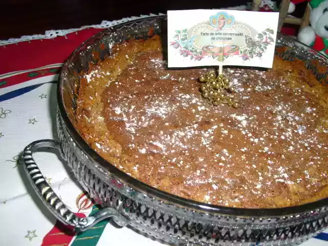Tarte de leite condensado de chocolate