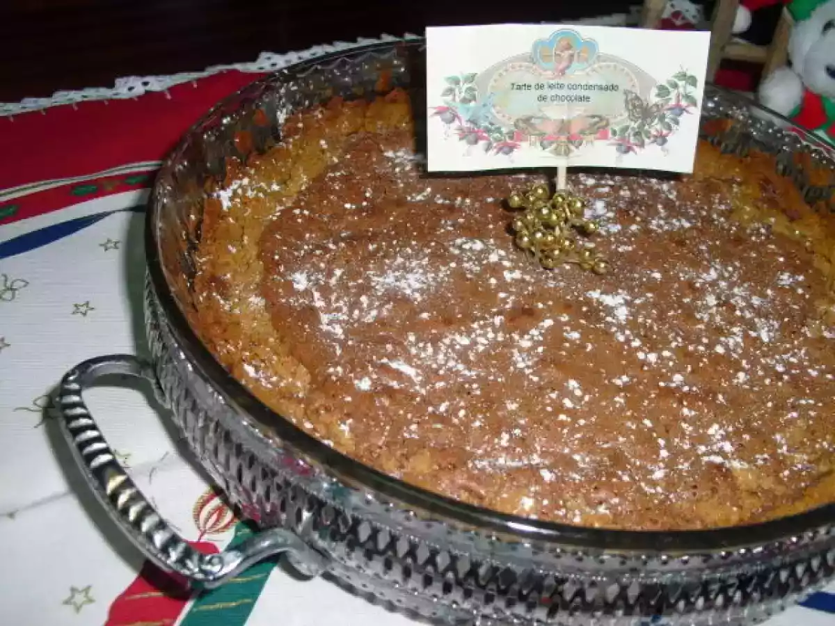 Tarte de leite condensado de chocolate
