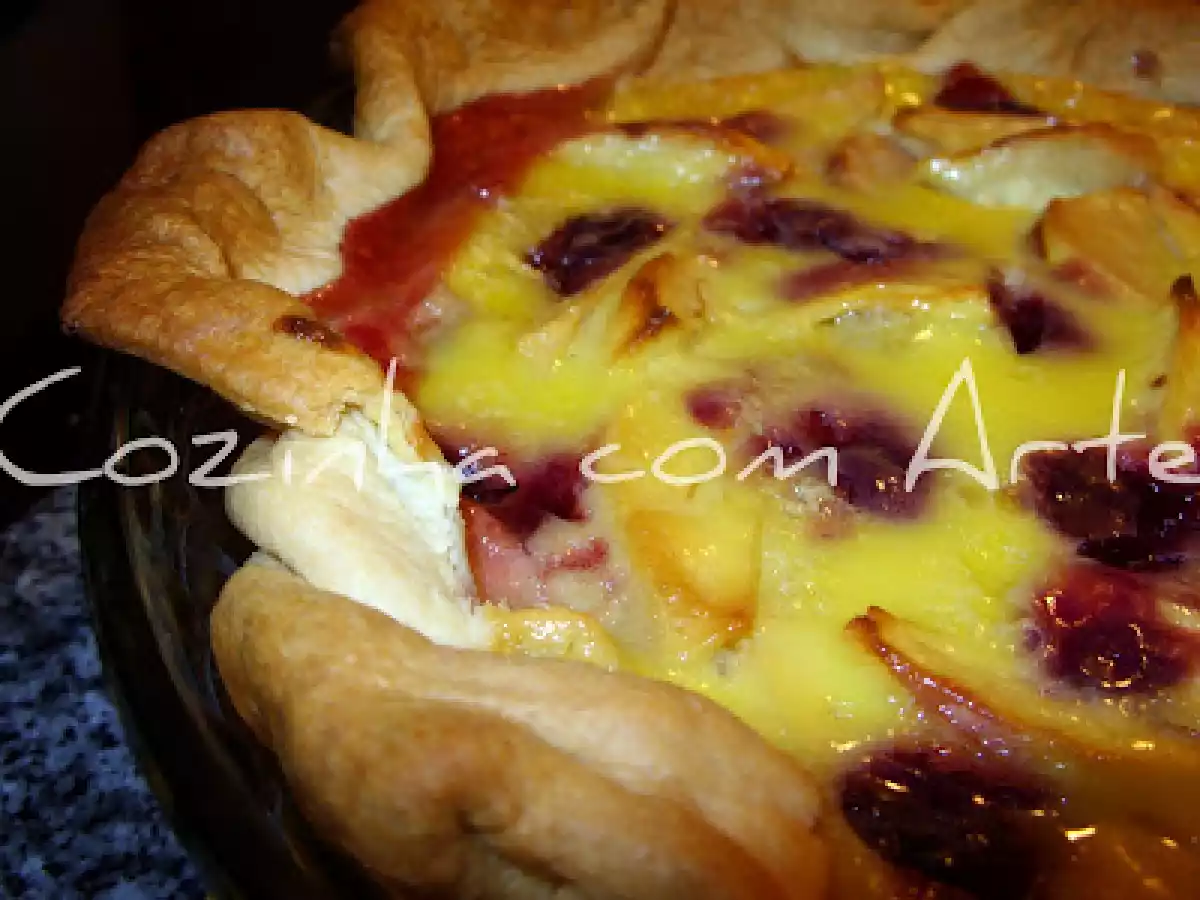 Tarte de maça com frutos vermelhos