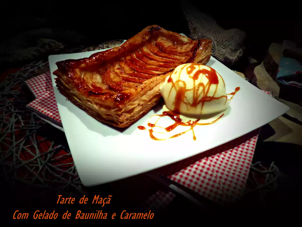 Tarte de Maçã Com Gelado de Baunilha e Caramelo - foto 2