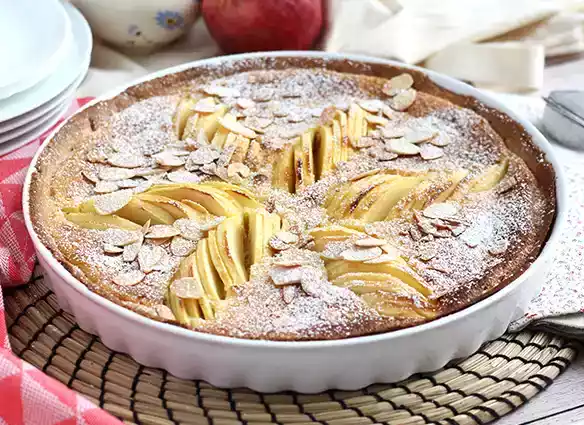Tarte de maçã e amêndoas (tarte normande)