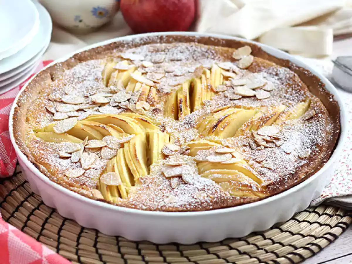 Tarte de maçã e amêndoas (Tarte normande)