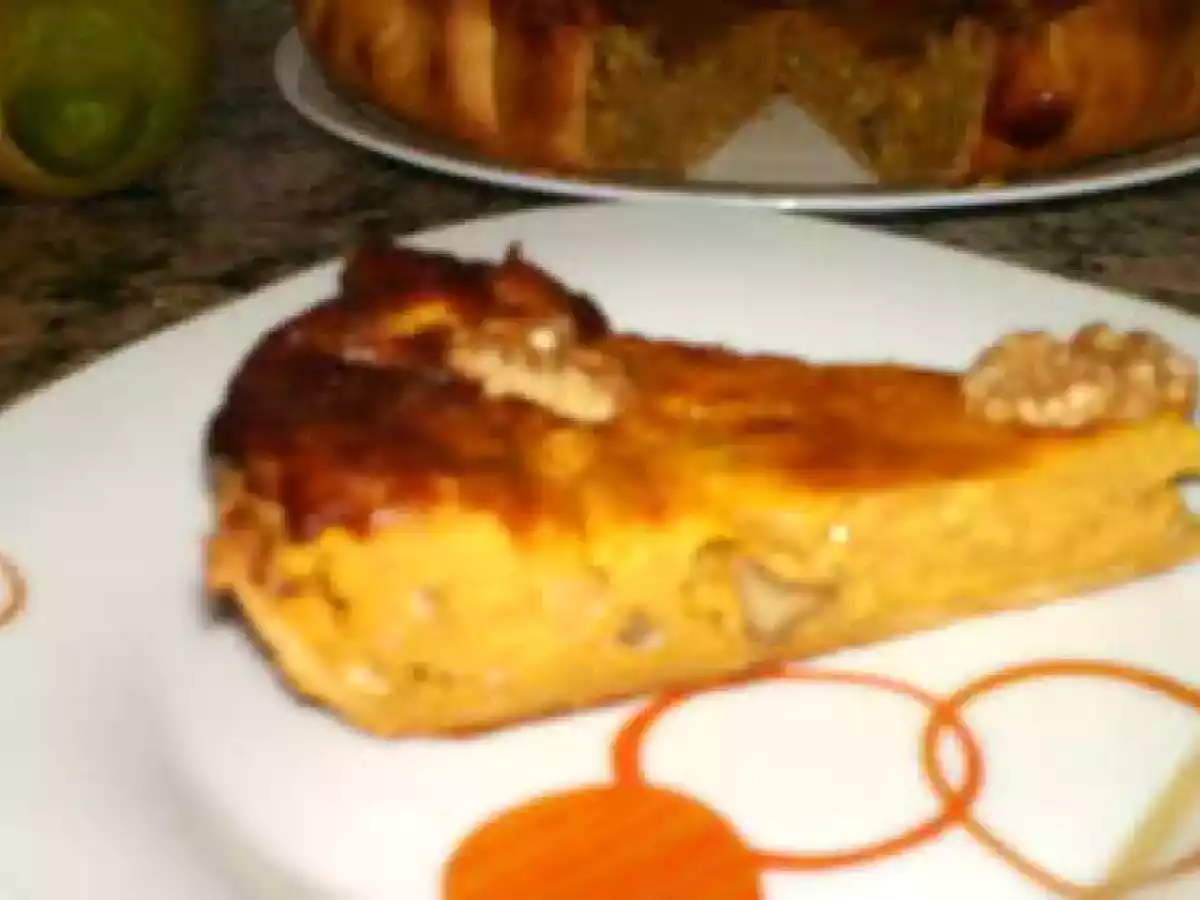 Tarte de manga e nozes