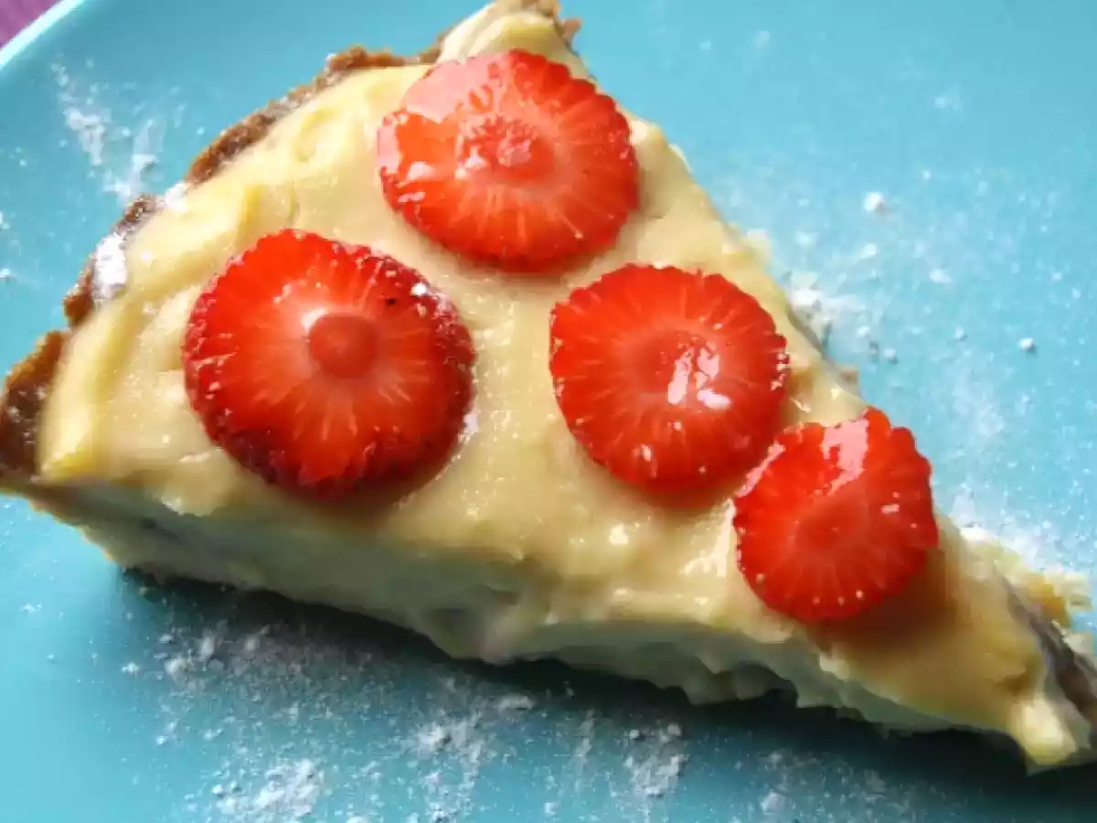 Tarte de morangos e banana