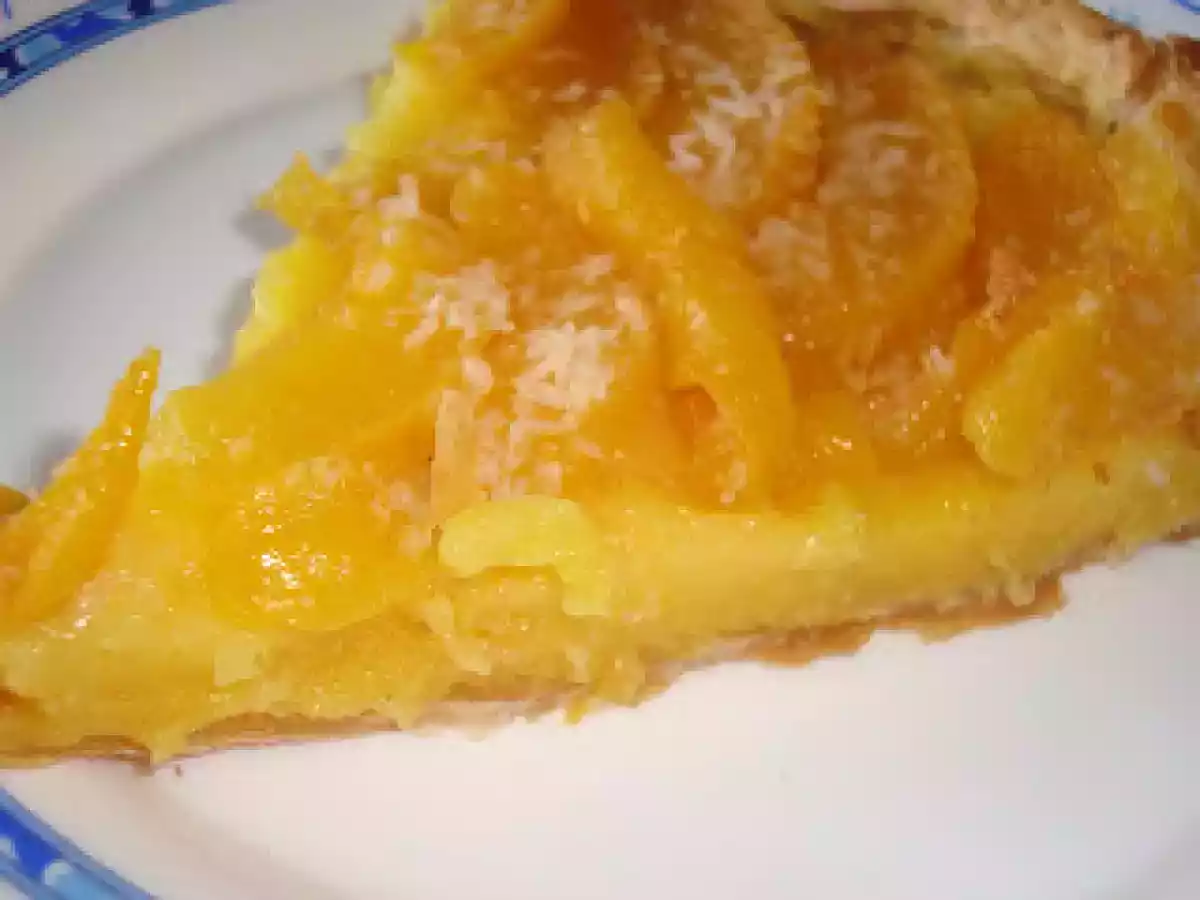 Tarte de pêssego com bage cremin e coco - foto 2