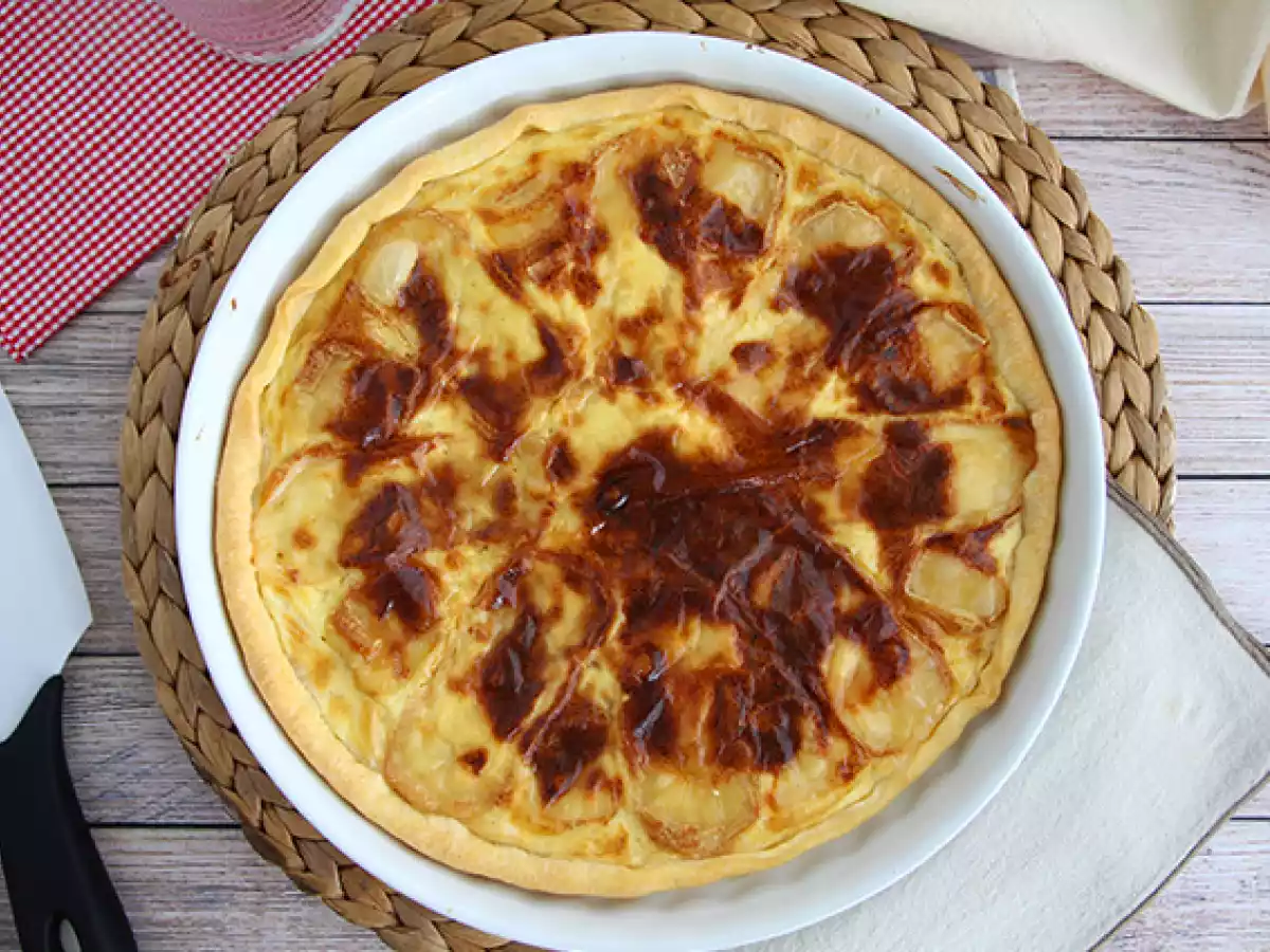Tarte de queijo Maroilles (vem do Norte da França)