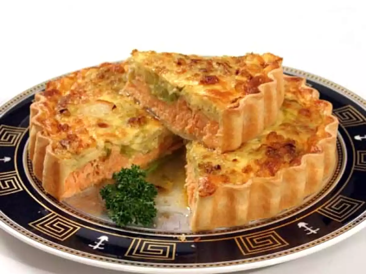 Tarte de Salmão e Alho Francês