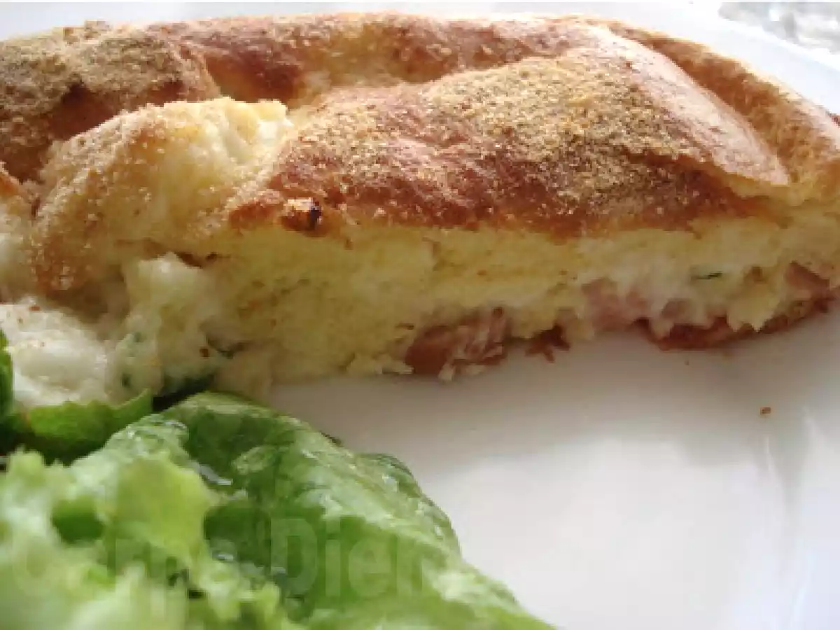 Tarte de tomate, queijo e fiambre (liquidificador)