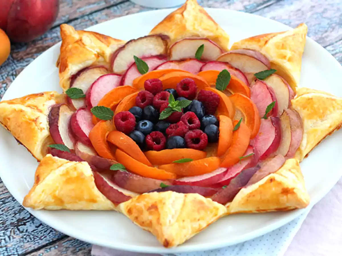 Tarte estrela de frutas