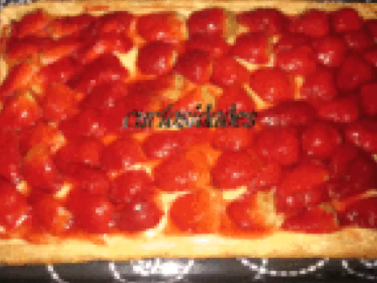 Tarte folhada de morangos