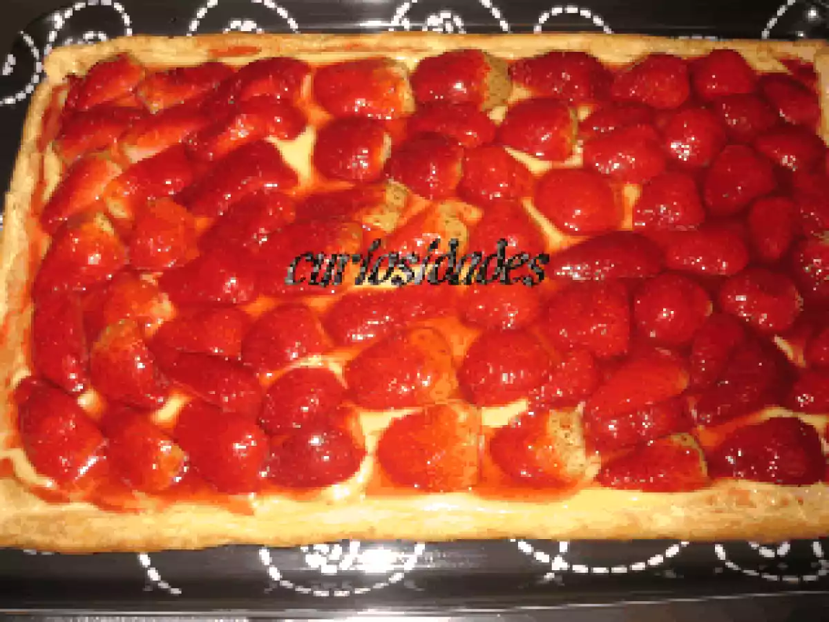 Tarte folhada de morangos