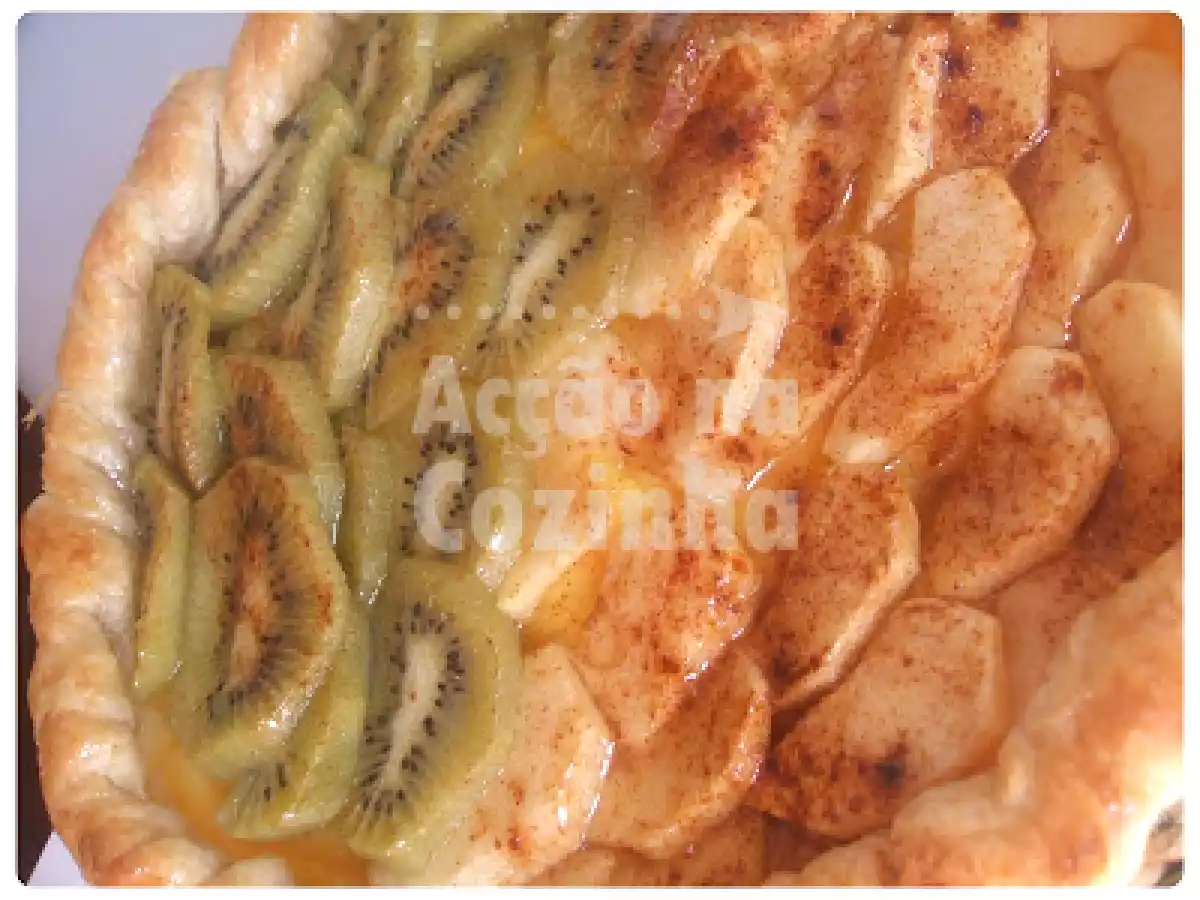 Tarte macã e kiwi com nappage