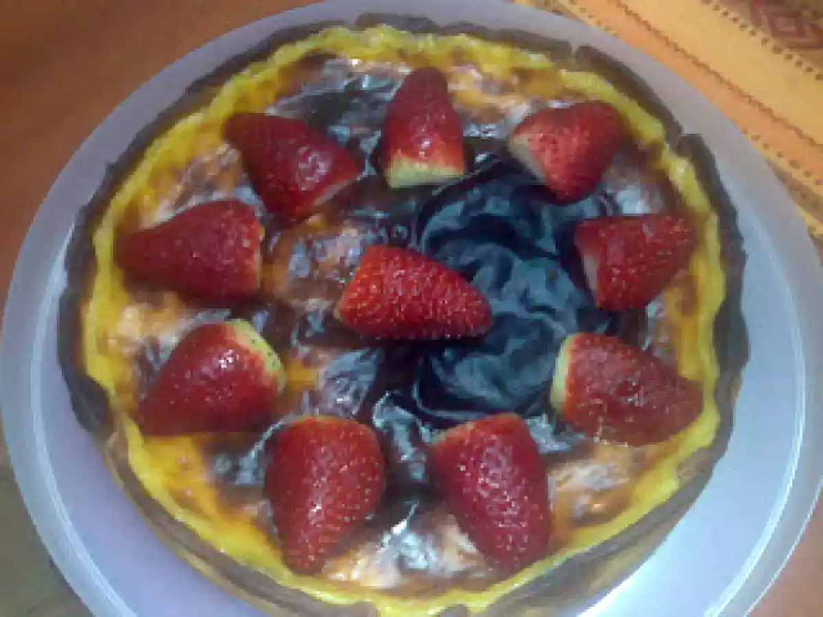Tarte pastel nata com morangos - foto 2