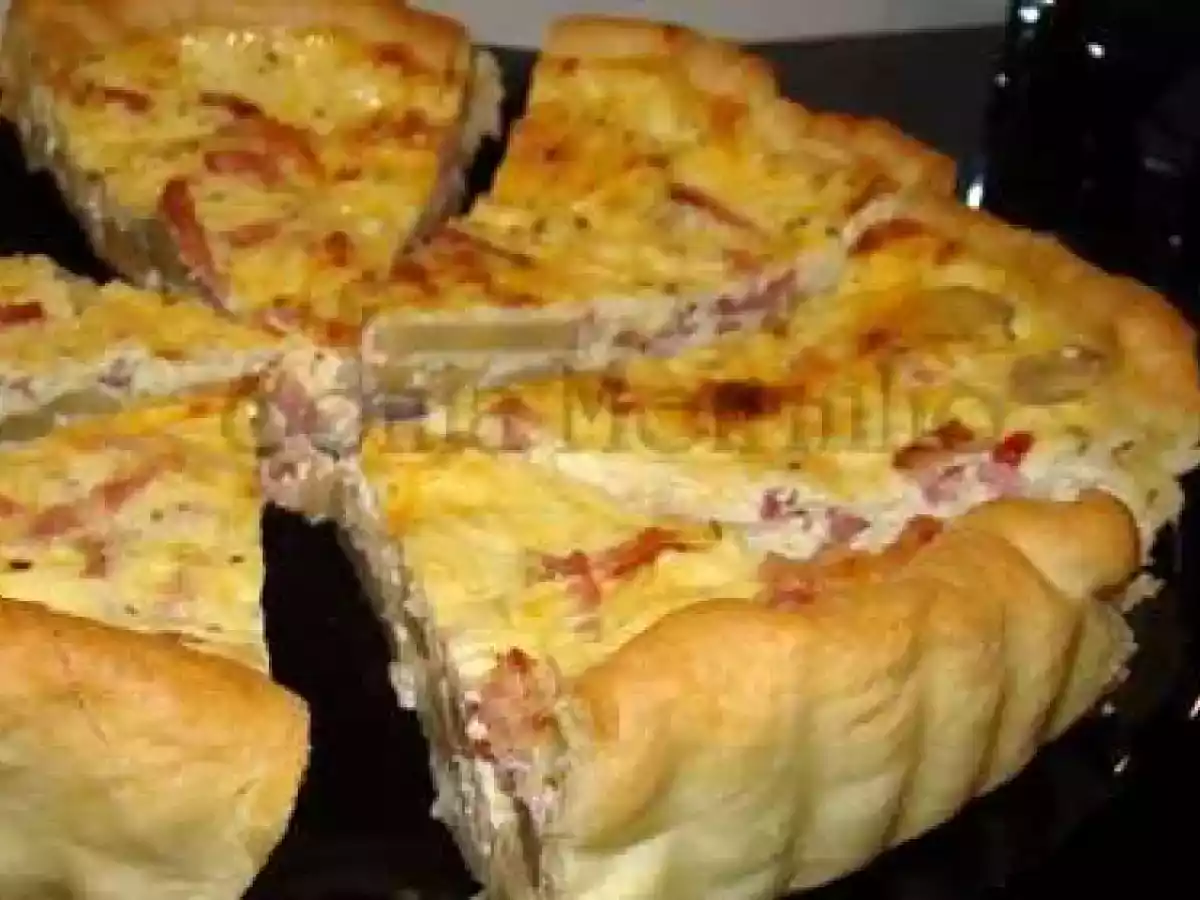 Tarte Salgada de Fiambre, Cogumelos e Bacon - foto 2