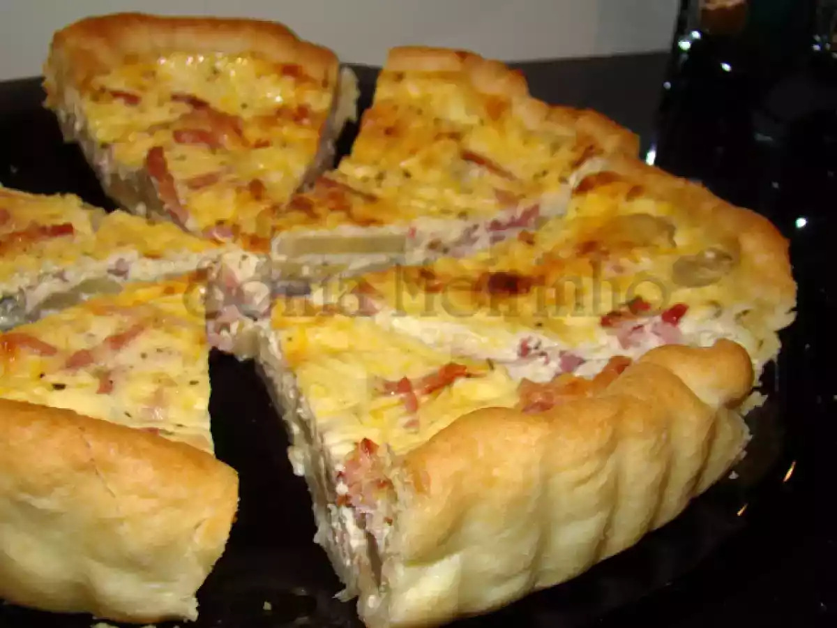 Tarte Salgada de Fiambre, Cogumelos e Bacon - foto 2