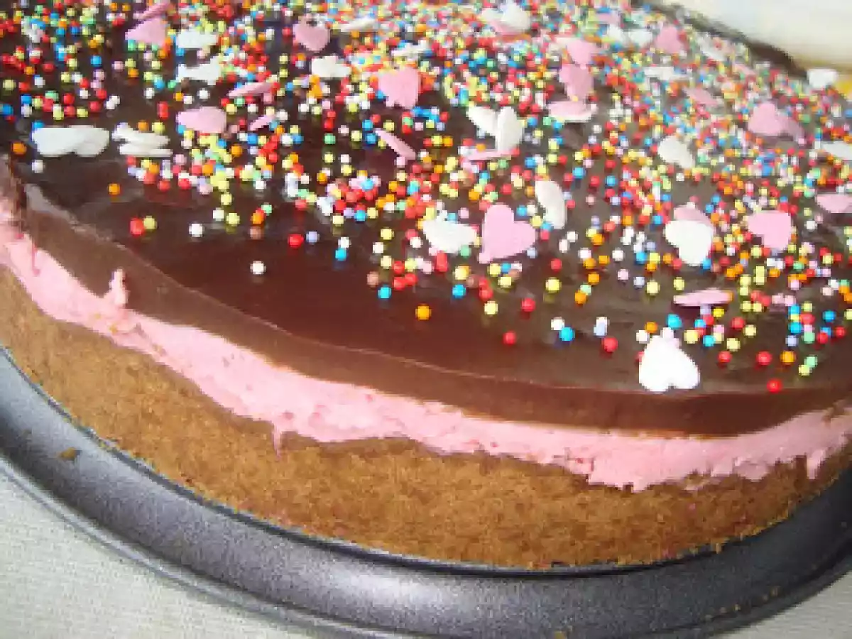 Tarte tentação de bolacha, morango e chocolate