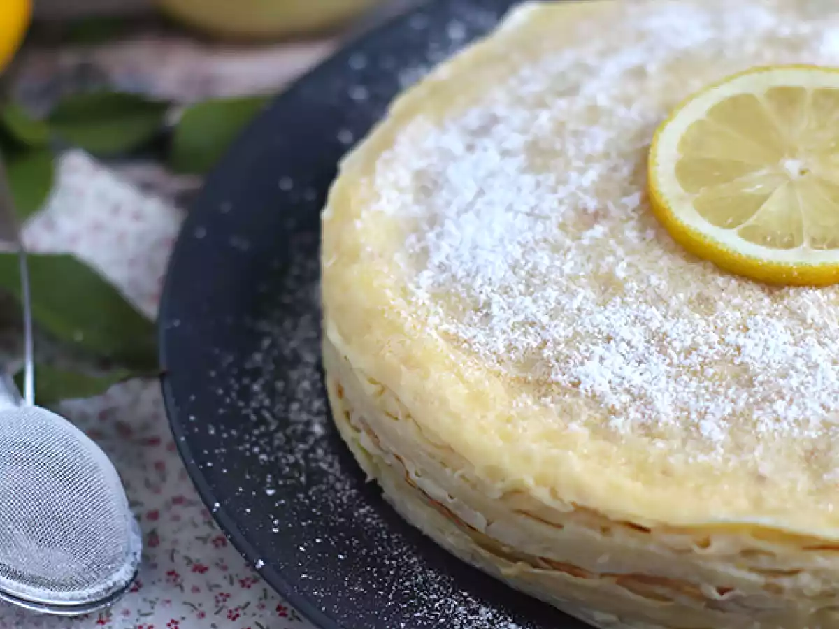 Tarte/Torta de crepes sabor limão - foto 4