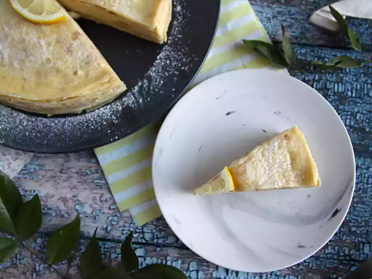 Tarte/Torta de crepes sabor limão - foto 5