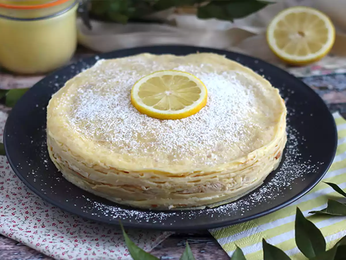 Tarte/Torta de crepes sabor limão - foto 6