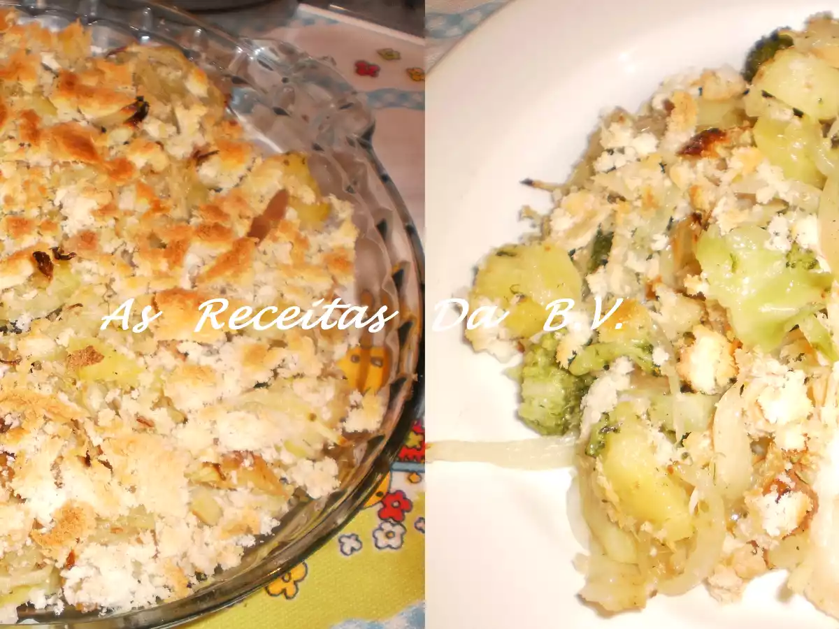 Terrina de Bacalhau e Brócolos com Crosta Crocante