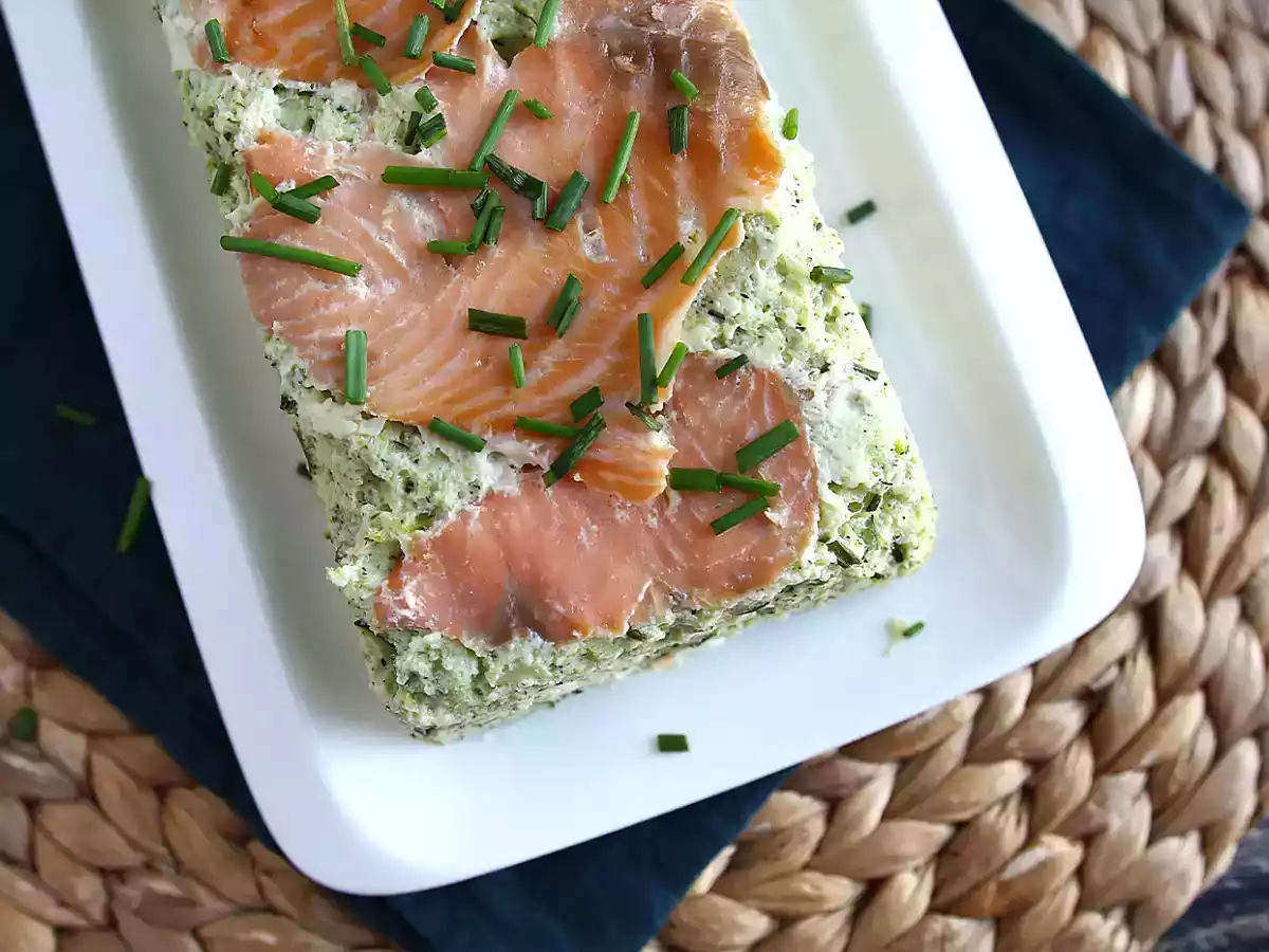 Terrine de curgete (abobrinha) e salmão fumado