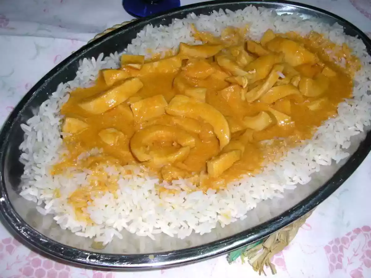 Tiras de choco com mostarda