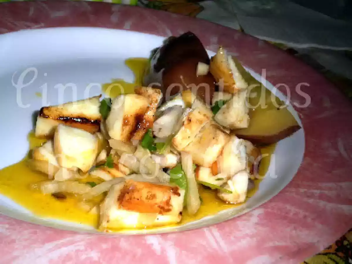 Tiras de pota grelhada aromatizada com coentros - foto 2