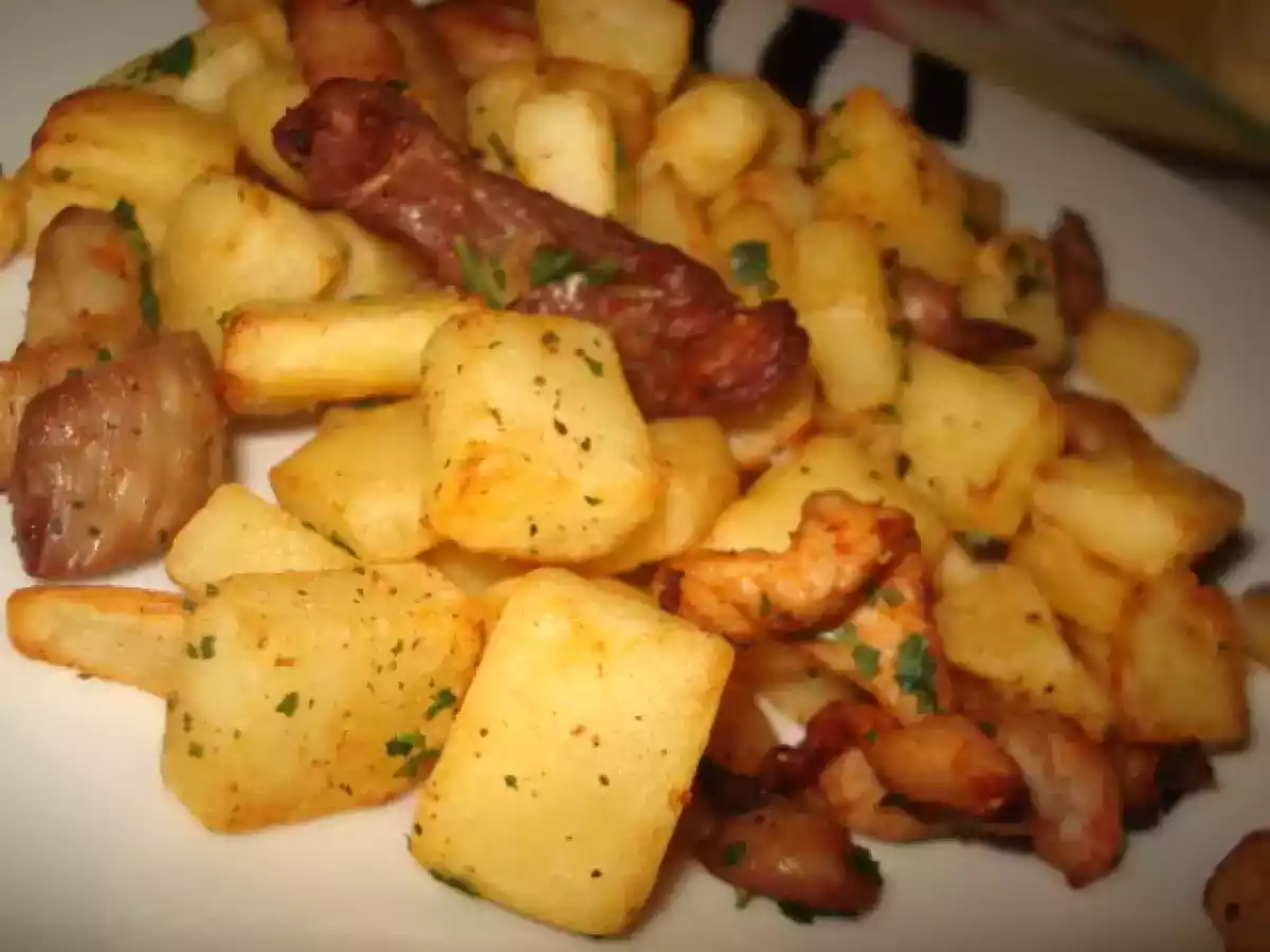 TIRINHAS DE PORCO COM BATATA NA ACTIFRY, AROMATIZADAS DE COENTROS...