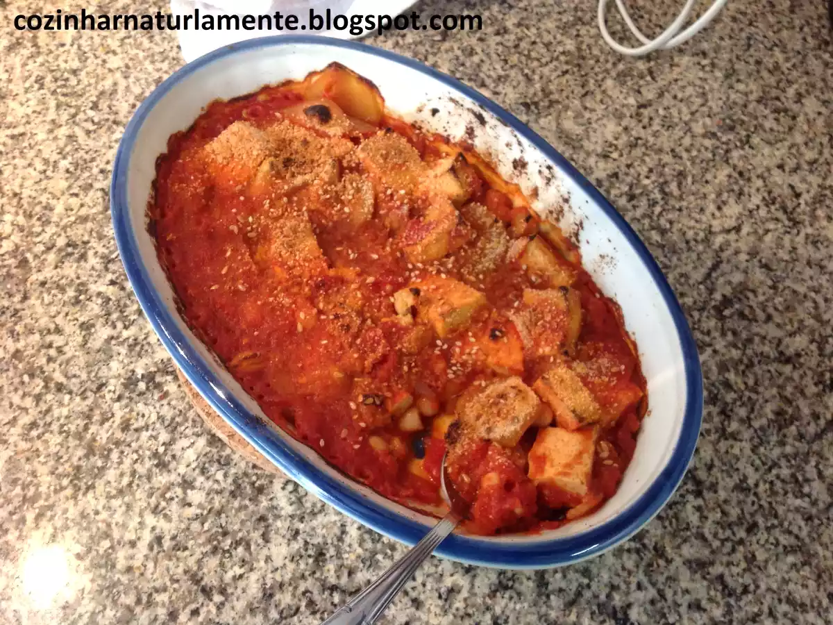 Tofu com legumes no forno (vegetariana) - foto 2