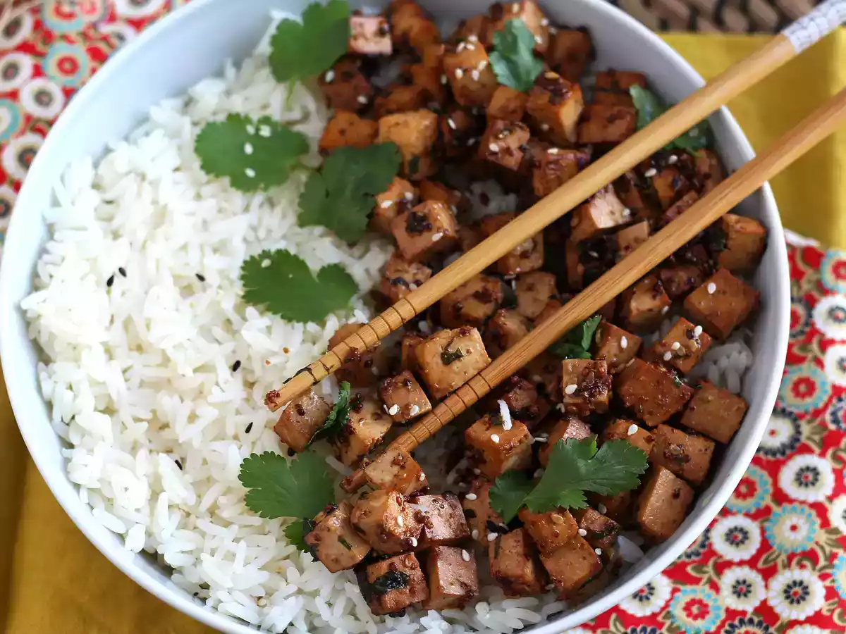 Tofu marinado com molho shoyo e mostarda - foto 2