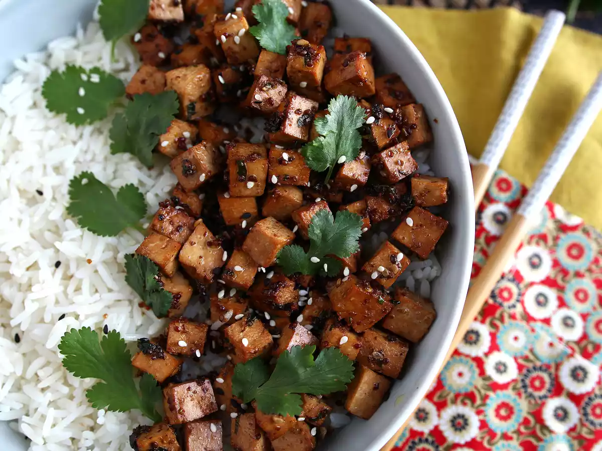 Tofu marinado com molho shoyo e mostarda - foto 3