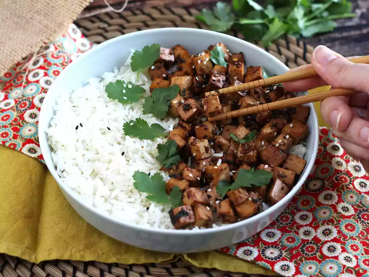 Tofu marinado com molho shoyo e mostarda - foto 4