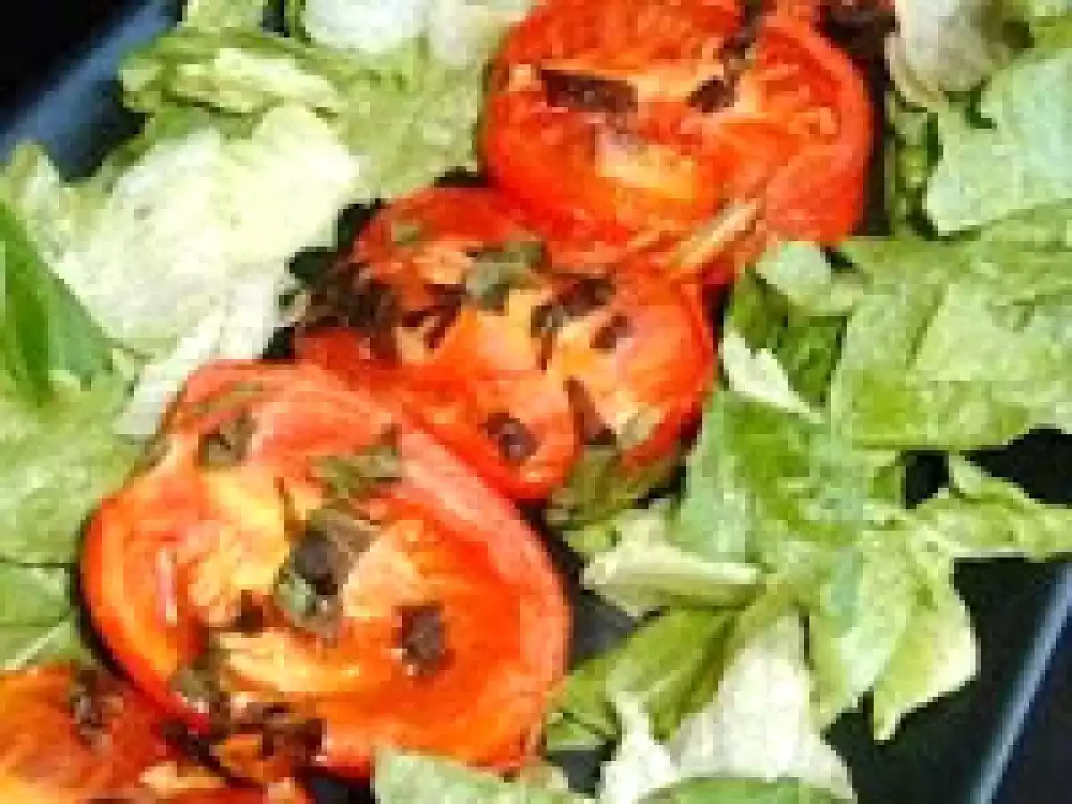 Tomate Assado com Alho (vegana)