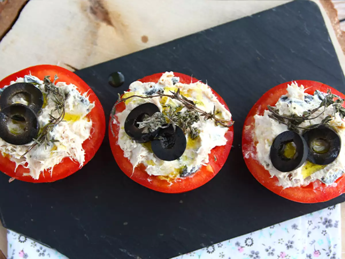 Tomates recheados com atum e azeitonas - foto 4