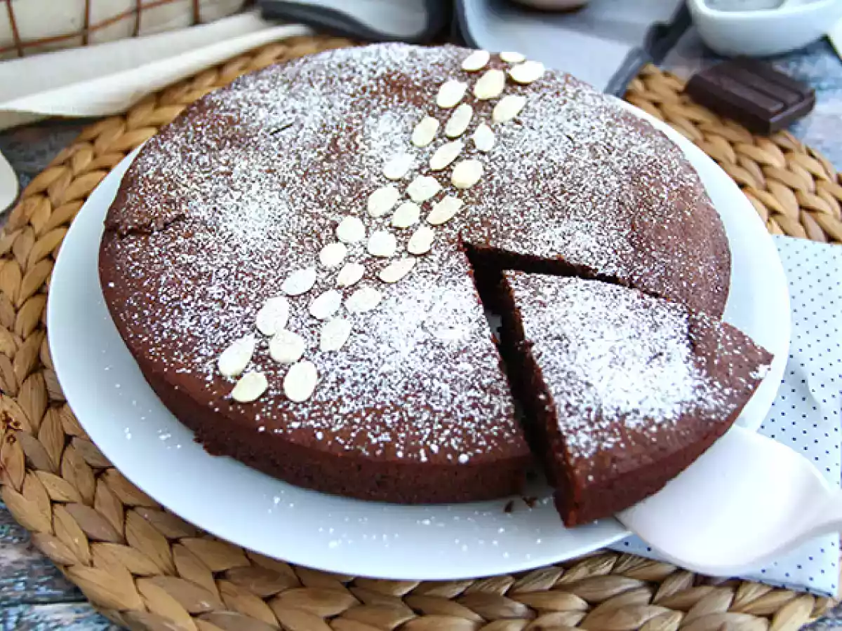 Torta Caprese (bolo italiano de chocolate e amêndoas) - foto 5