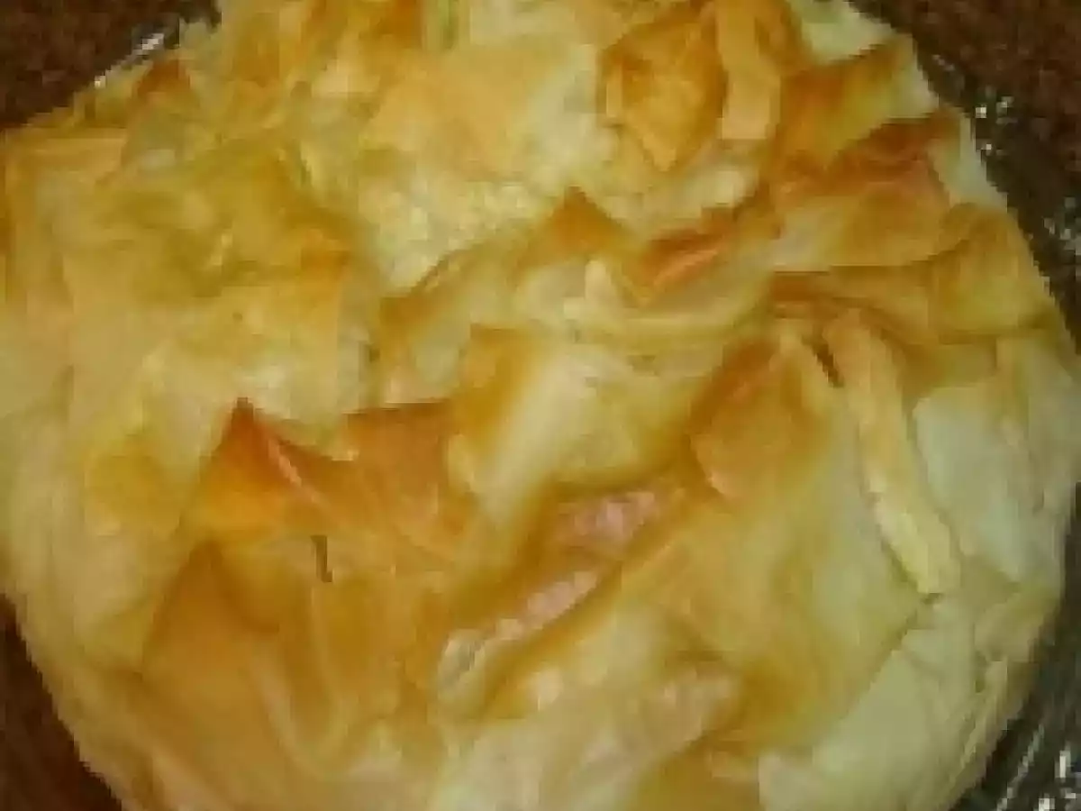 Torta de bacalhau com massa folhada