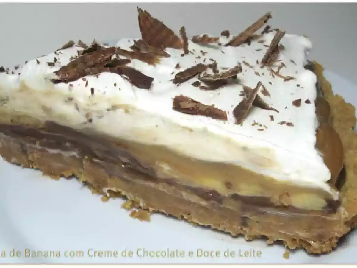 Torta de Banana com Creme de Chocolate e Doce de Leite - foto 2