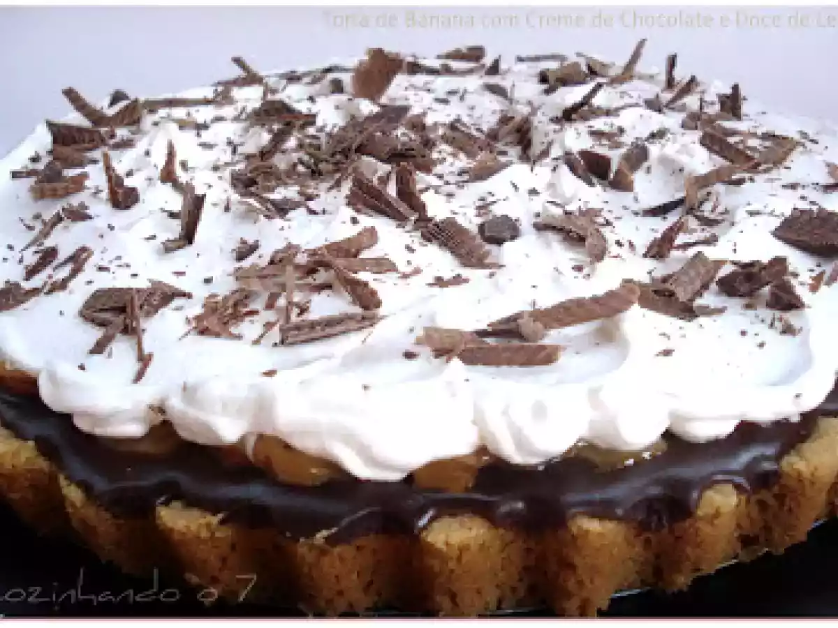 Torta de Banana com Creme de Chocolate e Doce de Leite - foto 4