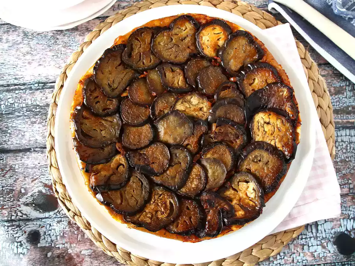 Torta de berinjela invertida (tarte tatin versão salgada) - foto 4