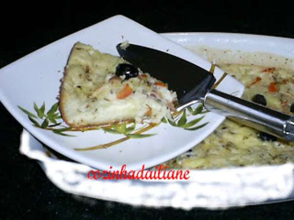 Torta de cebolas de liquidificador