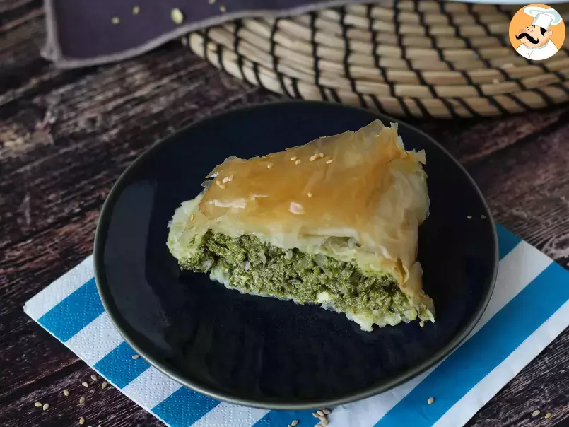 Torta de espinafre grega, a Spanakopita, foto 1