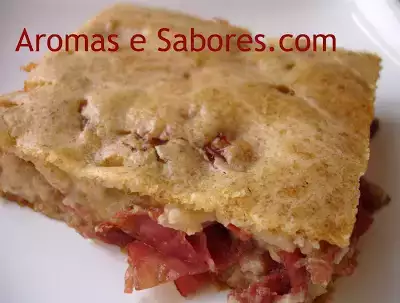 Torta de liquidificador integral com pastrami