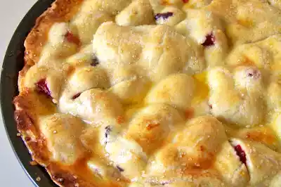 Torta de morangos e mirtilo